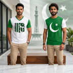 Crescent & Flag Azadi Printed T-Shirts — Pack of 2