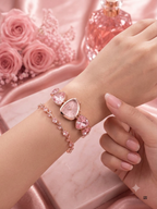 Luxury Crystal Quartz Watch & Bracelet Gift Set for Women