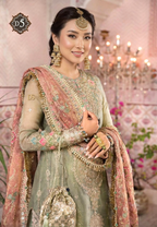 Heavy Embroidered Mysorie & Khaadi Net 3-Piece Formal Suit
