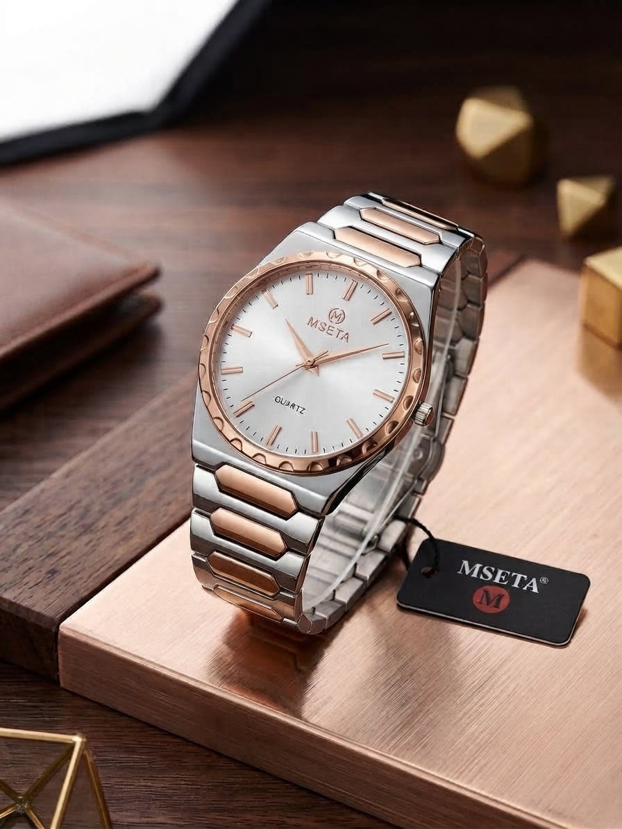 Modern Executive Men's Watch – Two-Tone Quartz Timepiece in 3 Colors