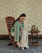 Ready to Wear Malai Lawn Embroidered 2-Piece Dress with Farshi Shalwar - Stitched Collection