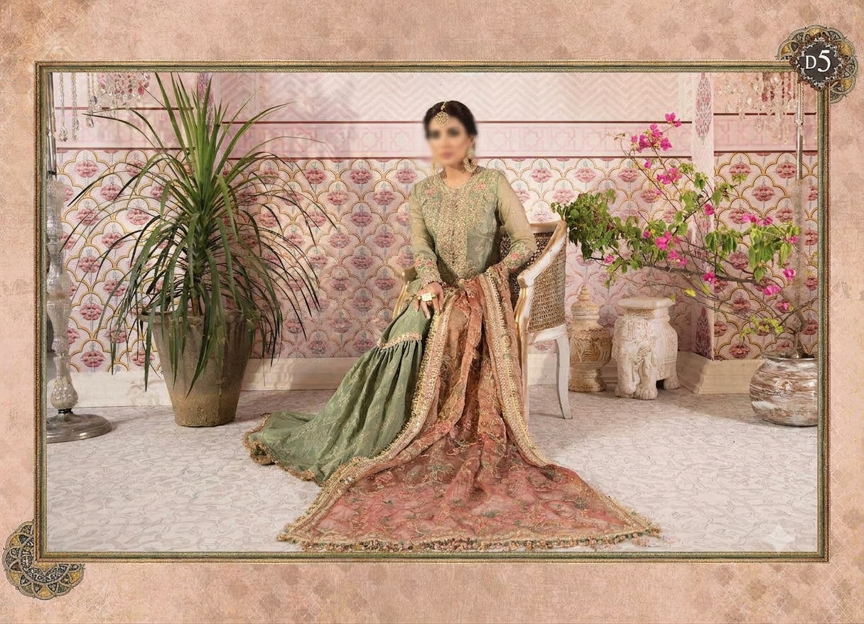 Heavy Embroidered Mysorie & Khaadi Net 3-Piece Formal Suit
