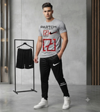 Printed Pack of 3 Summer Track Suits (T-Shirt, Trouser & Short)