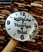 Customise 12-Inch Acrylic Wall Clock with 2 Names