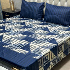 3-Piece Full Printed Cotton Mix King Size Bedsheet Gift Pack