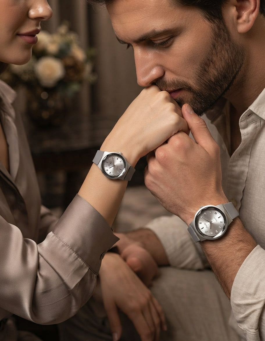 Matching Couple Watches – Pin-Lock Silicone Strap