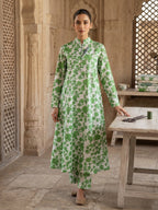12 Rabi-ul-Awwal Special | Emerald Botanical Polo Cotton 2-Piece Unstitched Suit