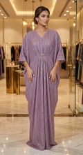 Ready to Wear Moonlight Kaftan Dress with Attached Inner | Free Size Flowy Party Dress