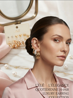 Fancy Gold Plated 6-Pair Earrings & Studs Gift Set for Women