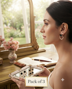 Pack of 3 Beautiful Korean Stud Earrings Set for Women & Girls