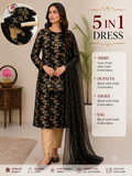 5-Piece Premium Embroidered Festive Suit with Matching Khussa & Clutch – Grand Bazar