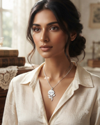 Custom Flower Name Engraved Locket Necklace