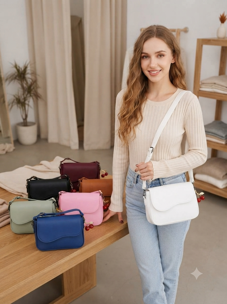 Cute & Stylish High-Capacity Handbag with Side Details