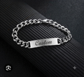 Personalized Custom Name Chain Bracelet – Premium Stainless Steel (Silver, Gold, Black)