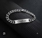 Personalized Custom Name Chain Bracelet – Premium Stainless Steel (Silver, Gold, Black)