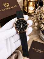 Men's Silicone Strap Watch with Magnetic Lock
