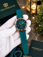 Men's Silicone Strap Watch with Magnetic Lock