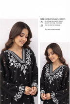 2-Piece High Quality Dhanak Embroidered Unstitched Suit for Women