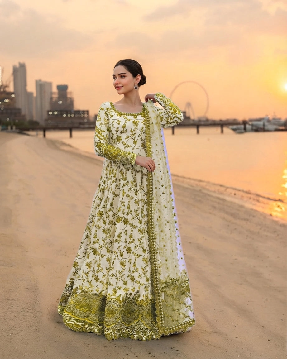 Ready to Wear Trending Digital Printed 3-Piece Maxi, Flapper & Dupatta Set