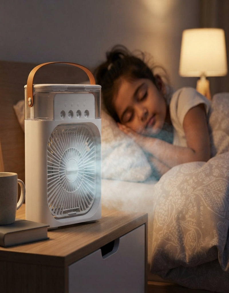 Humidifier Mist Fan (Plug & Play) – Premium Quality Portable Mist Cooling Fan