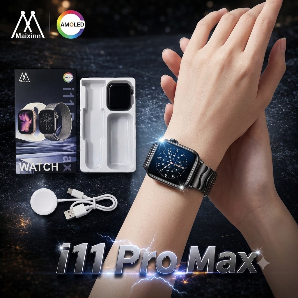 Premium i11 Pro Max Smart Watch with Magnetic Charger (Box Pack) – Grand Bazar