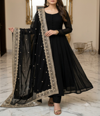 Ready to Wear 3-Piece Georgette Suit with Organza Dupatta