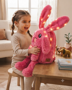 Premium Furry Stuffed Bag with Jumping Ears & LED Lights | Cute Kawaii Backpack