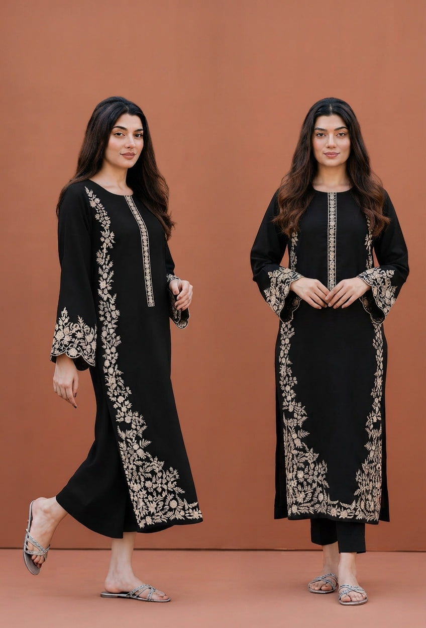 2-Piece Embroidered Suit for Women