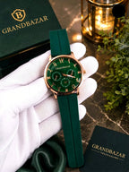 Men's Silicone Strap Watch with Magnetic Lock