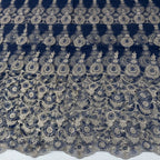 2-Piece Unstitched Net Embroidered Maxi & Frock Suit