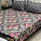 3-Piece Full Printed Cotton Mix King Size Bedsheet Gift Pack
