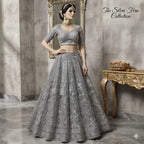 2-Piece Unstitched Embroidered Net Occasion Suit