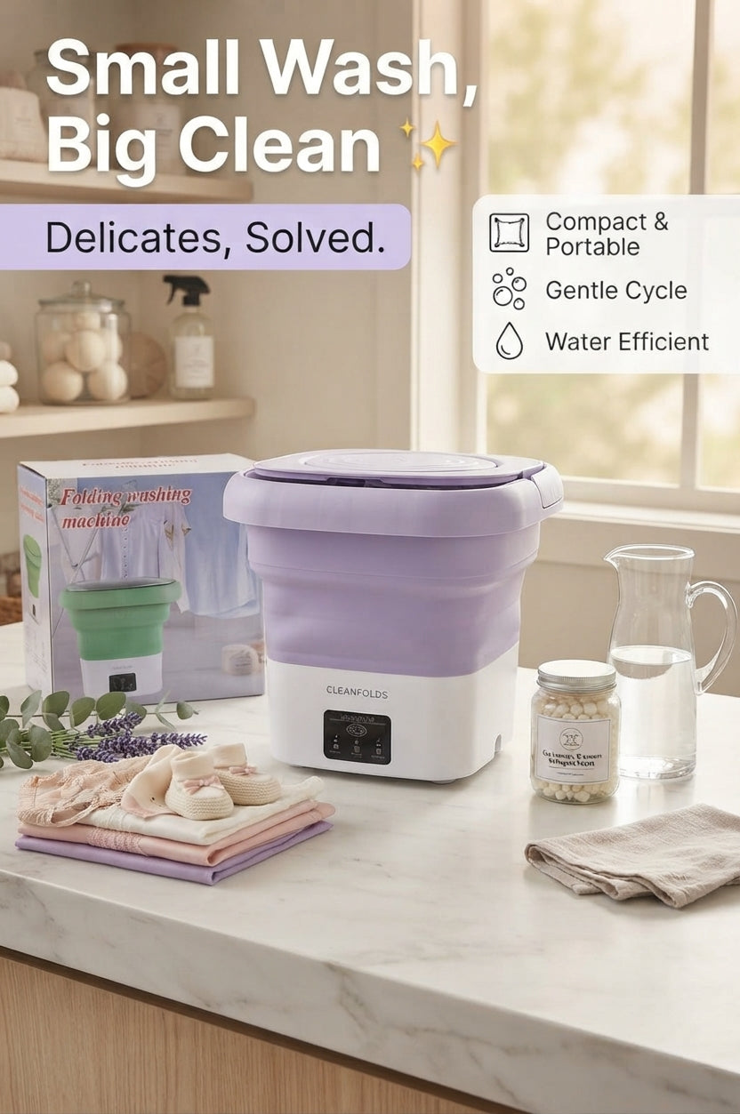 Portable Mini Washing Machine 6L – Foldable Compact Washer