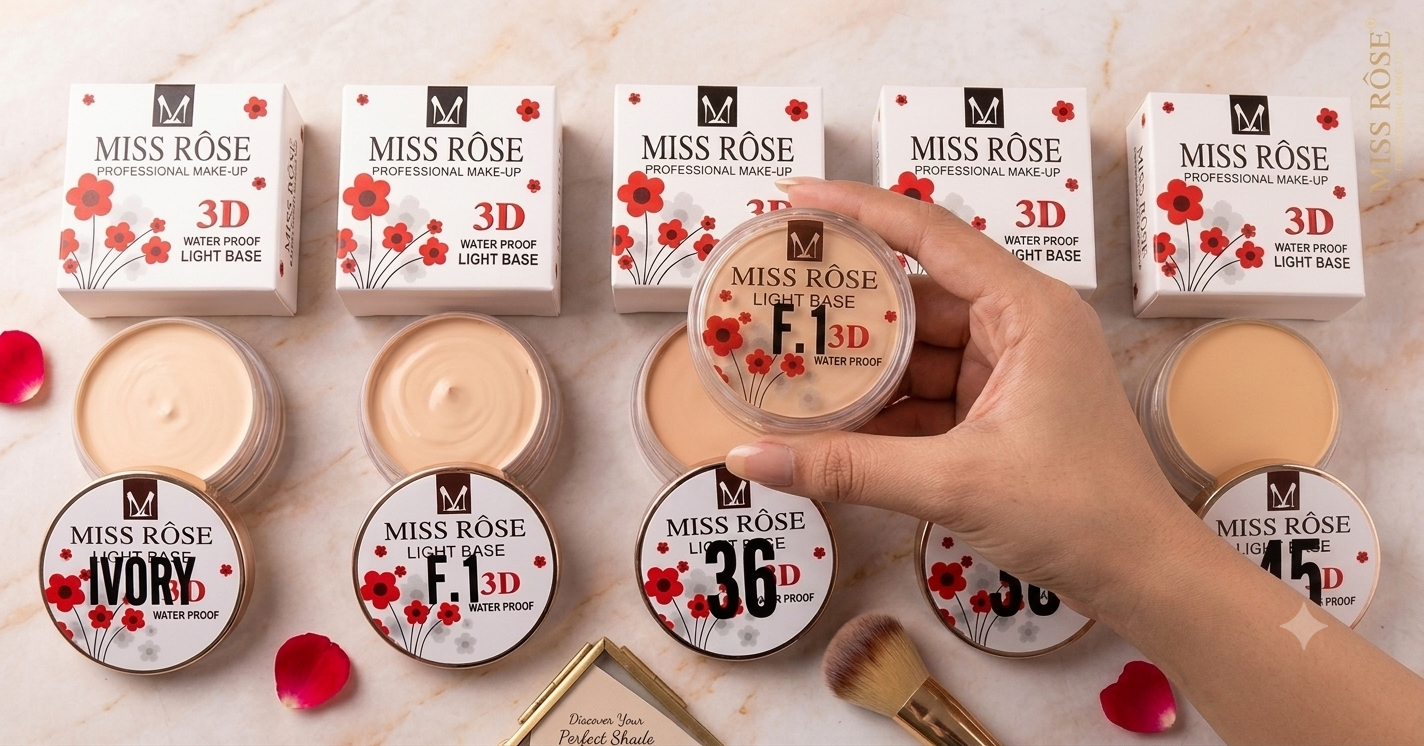 Pack of 5 Miss Rose 3D Waterproof Light Base Foundation