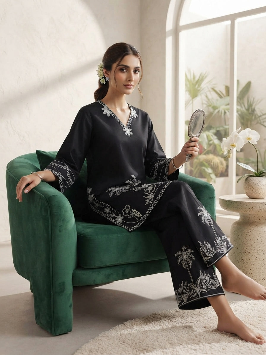 Ready to Wear Farshi Shalwaar CoOrd Set – Premium Bareeza Cotton Summer Wear
