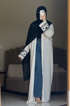 Graceful Wool Peach Abaya with Stoller – Premium Islamic Wear