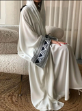 Graceful Wool Peach Abaya with Stoller – Premium Islamic Wear