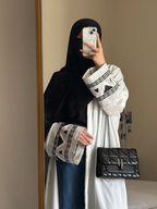 Graceful Wool Peach Abaya with Stoller – Premium Islamic Wear