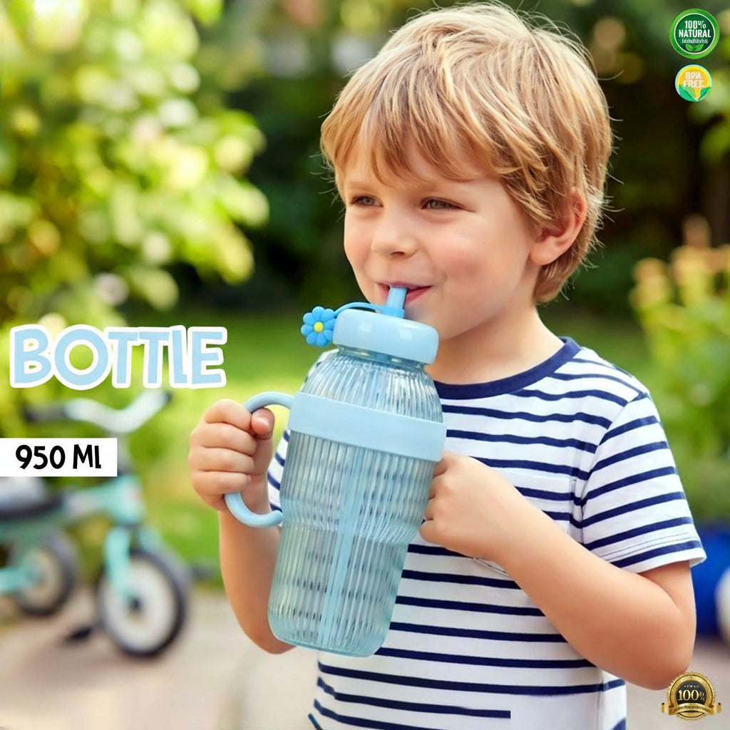Child holding a blue ice bottle with 'Jbi by Smart Deals' branding in an outdoor setting.
