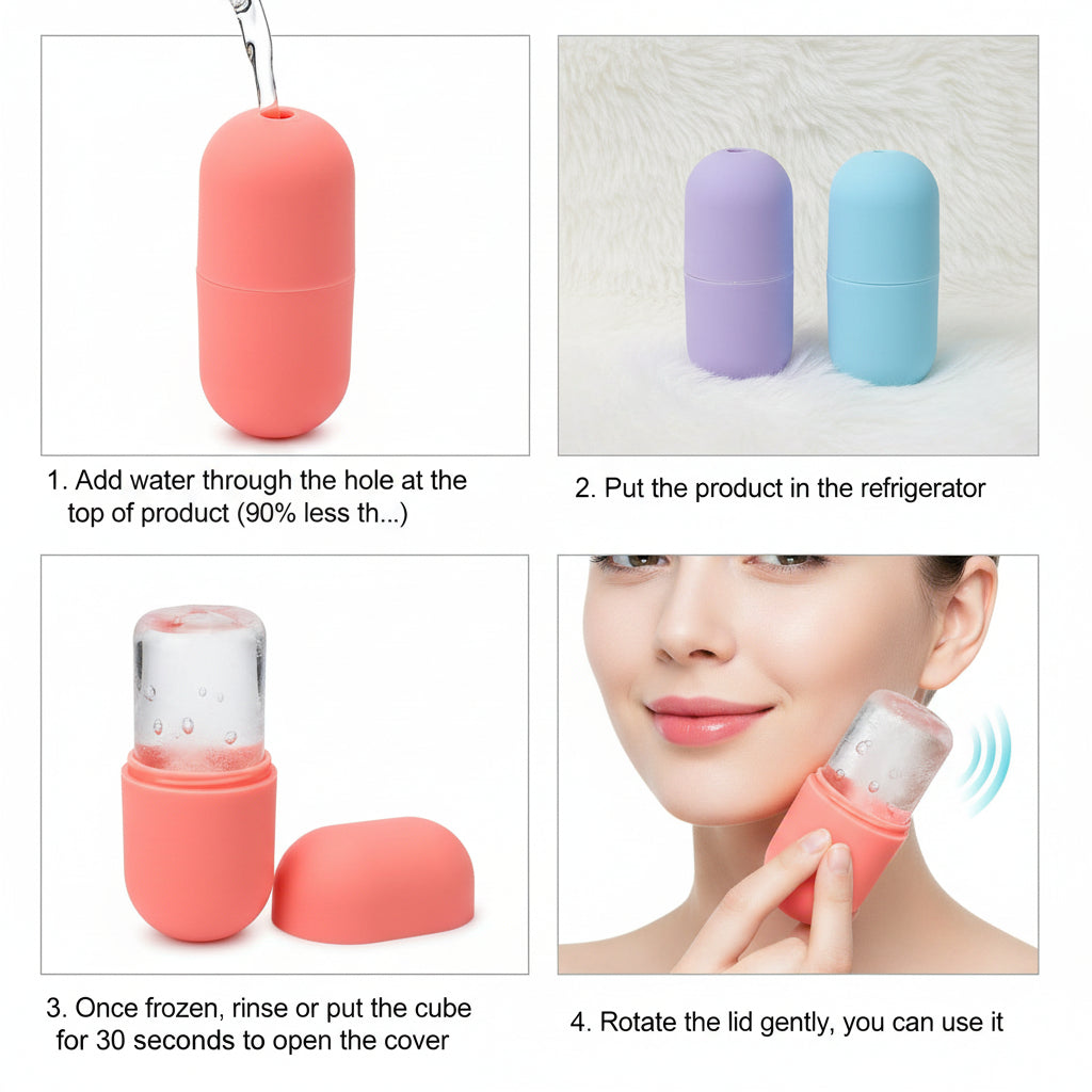 Product packaging with usage instructions and images of the product in use.