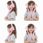 Collage of a child wearing pink ear muffs with 'Jbi by Smart Deals' branding.