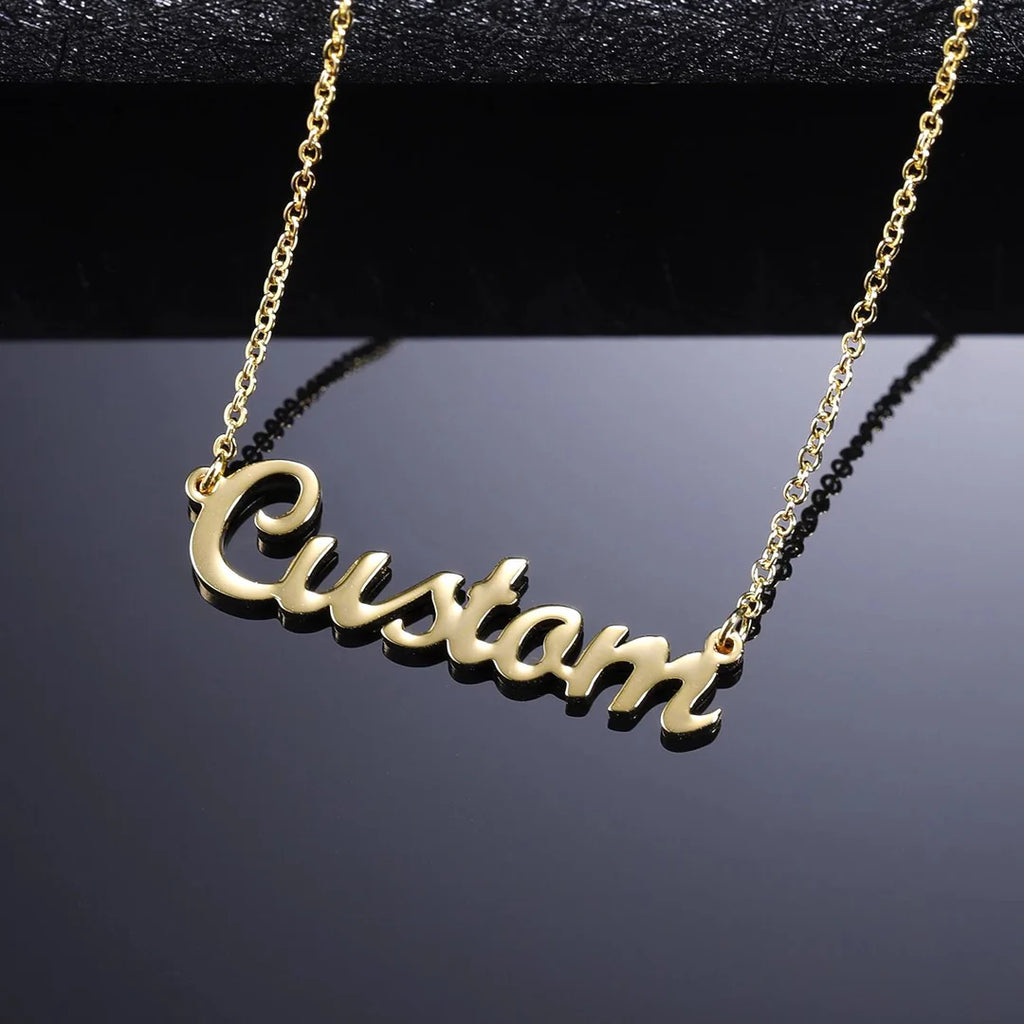Customized Name Gold Plated Necklace - Personalized Elegant Jewelry