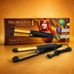 2-in-1 Professional Sleek & Curl Hair Straightener and Curler | Salon Styling Tool