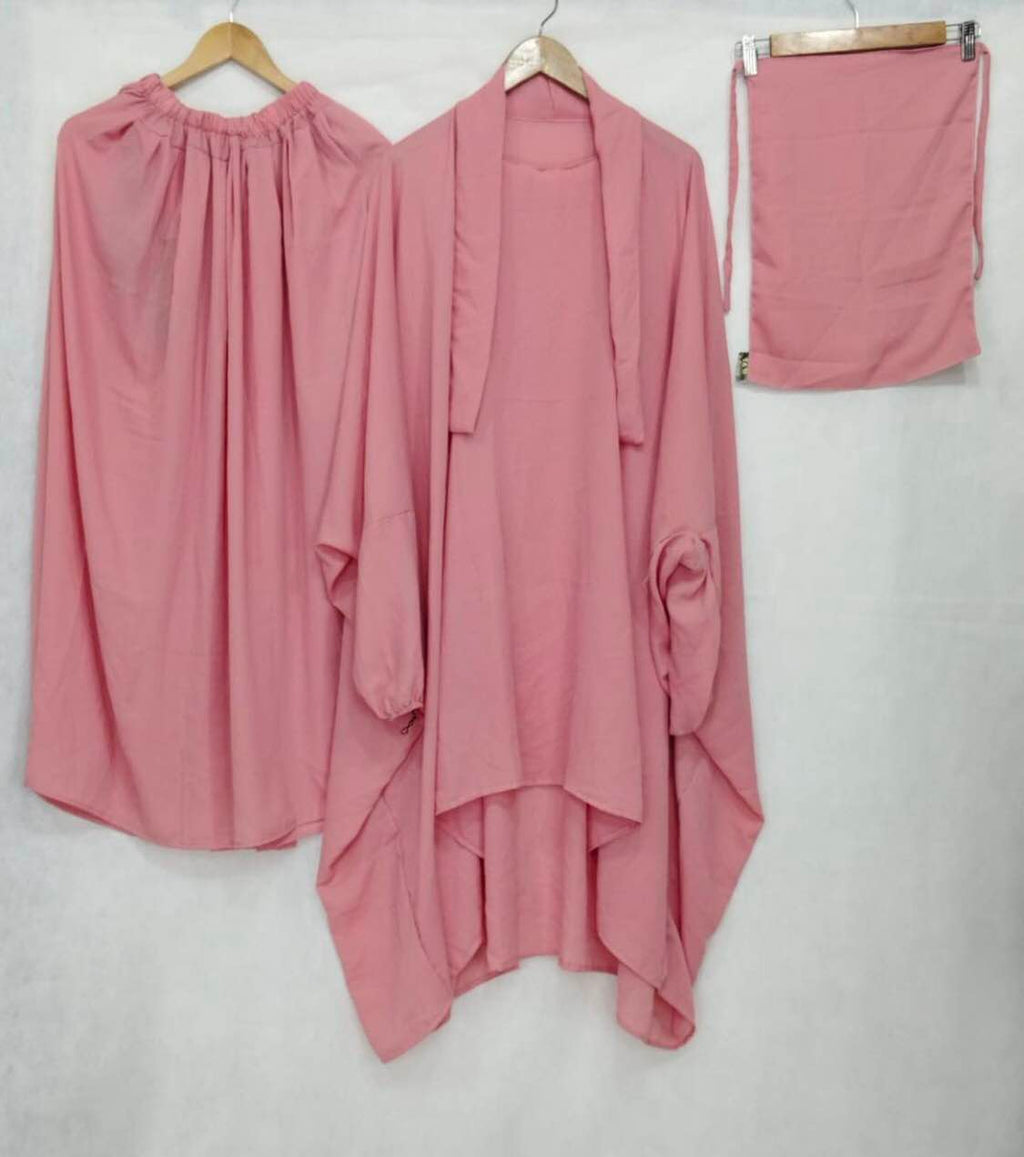 Premium 3-Piece Modest Prayer Dress Set with Matching Travel Pouch (Model: N1S6J5) – The Trendsetter By T&H