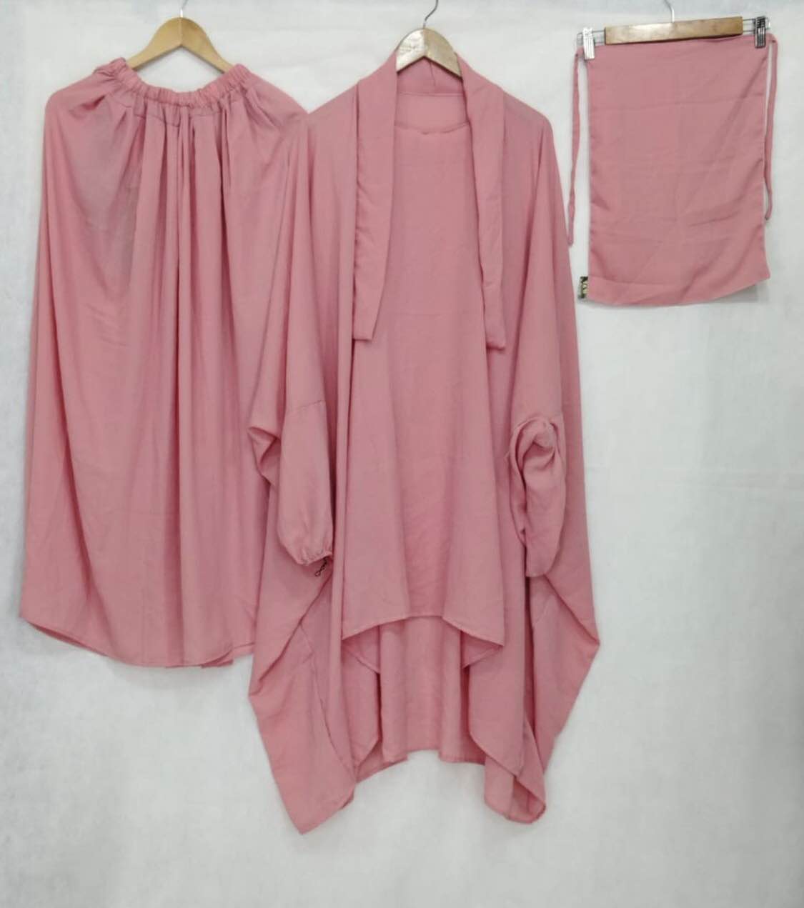 Premium 3-Piece Modest Prayer Dress Set with Matching Travel Pouch (Model: N1S6J5) – The Trendsetter By T&H