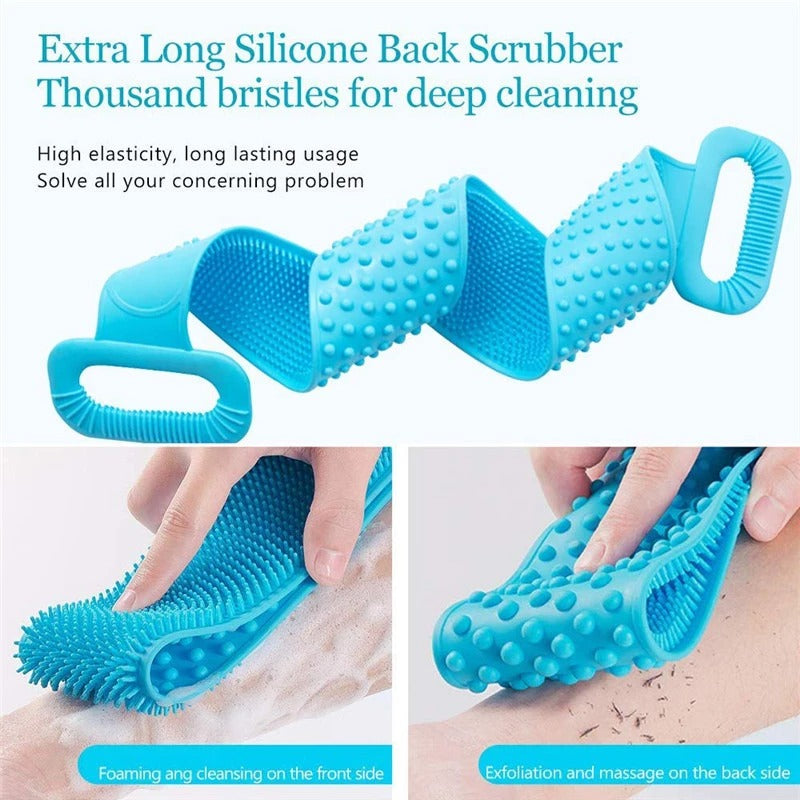 Silicone Double-Sided Back Scrubber & Body Massager