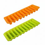 Two rectangular silicone ice cube trays, one orange and one green, on a white background with 'Jbi by Smart Deals' branding.