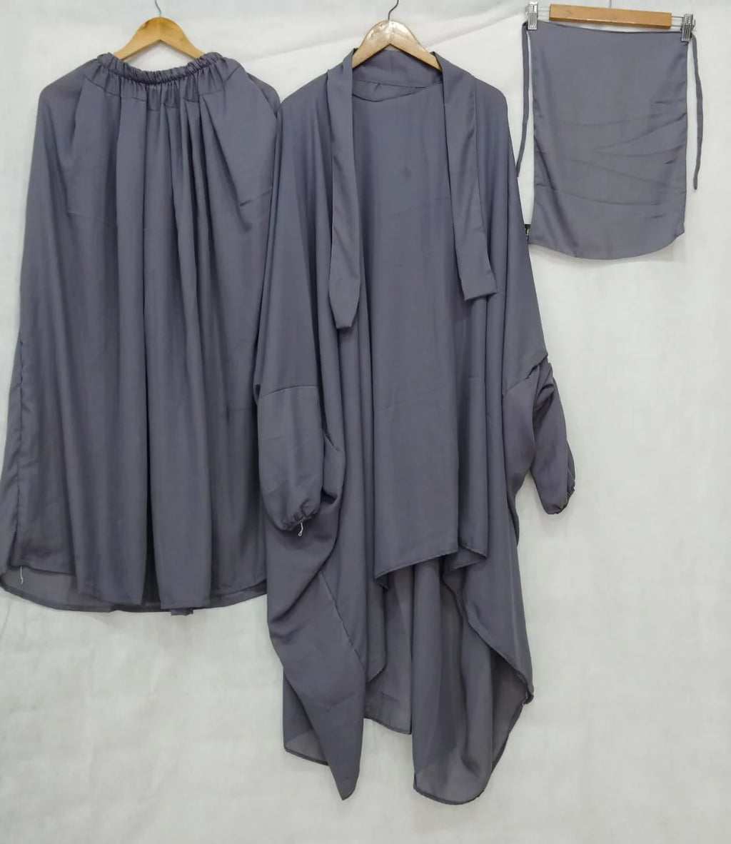 Premium 3-Piece Modest Prayer Dress Set with Matching Travel Pouch (Model: N1S6J5) – The Trendsetter By T&H