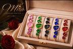 Luxury Crystal Gemstone Chain Link Dress Watch for Women – 5 Vibrant Colors