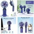 Portable Rechargeable Desk Fan with LED Digital Display | 5-Speed Wind, 90° Adjustable Mini Fan for Office, Travel & Home